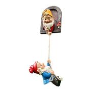 Cpolebev Gnomos Trepadores, Decoración de Cara de Árbol Al Aire Libre para Patio, Adorable Estatua de Puerta de Hada Abrazadora de Árbol de Gnomo para Árbol