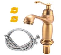 Cpolebev Grifo de Lavabo para BañO Mezclador de LatóN Antiguo GriferíA de Cobre SóLido de Lujo Estilo Europeo GriferíA