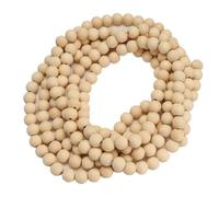 Cpolebev Guirnalda de Navidad con Cuentas de Madera Natural de 9 Pies Guirnalda de áRbol de Navidad de Madera para una Casa de Campo RúStica y Natural