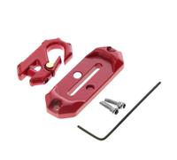 Cpolebev Herramienta de RecuperacióN de Gancho de Cabrestante de Metal con Placa de Montaje de Control de Cabrestante Adecuada para Coche Trepador de Control Remoto Axail SCX10 TRX4, Rojo
