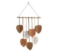 Cpolebev Hoja de Macramé para Colgar en la Pared HabitacióN, DecoracióN del Hogar, Tapiz de Pared EstéTico Tejido, DecoracióN de la Boda de la HabitacióN del Hogar, Color Caqui