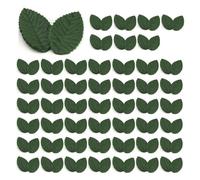 Cpolebev Hojas de Flores Artificiales para Decoración de Bodas, Guirnalda, Follaje de Hojas de Rosas, Decorativa, Verde Oscuro
