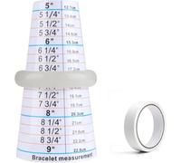 Cpolebev Ideal para Mandriles de Pulsera para Hacer Joyas, Juego de 2 Piezas Que Incluye Herramienta de Medición con Cinta Adhesiva, Ajuste para Pulseras.