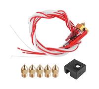 Cpolebev Impresora 3D Extrusora Ensamblada Mk8 Kit de Extremo Caliente para 3/3 Pro con Bloque de Calefacción de Aluminio, 1.75Mm, 0.4Mm Boquilla