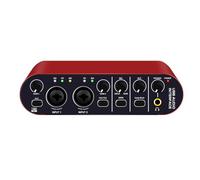 Cpolebev Interfaz de Audio Profesional de 24 Bits y 192 KHz, Tarjeta de Sonido de 2 Entradas para Guitarra EléCtrica, Sintonizador Externo para GrabacióN en PC y Estudio