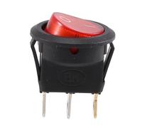 Cpolebev Interruptor basculante Bipolar ON OFF Rojo de 3 de 220V
