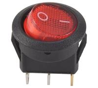 Cpolebev Interruptor de Palanca Bipolar en OFF Rojo 3 Pin 20Mm