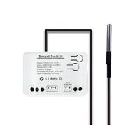 Cpolebev Interruptor Zigbee Inteligente Tuya con Sensor de Temperatura, Relé Zigbee de Contacto Seco Pasivo, Funciona con Home Assistant, CA 85-250 V