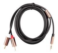 Cpolebev Jack 3.5mm a 2 Cable de Audio AUX Divisor 3.5mm Estereo Macho a Macho Adaptador 2 Cable de Altavoz 1m