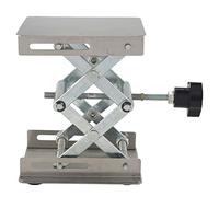 Cpolebev Jack De Laboratorio Científico -100 x 100Mm Estante De La Tabla Soporte De Laboratorio Inoxidable Levantador Elevador De Laboratorio De Tijera Para El Experimento De La