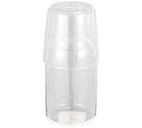 Cpolebev Jarra de Agua con Vaso Botella de Agua Caliente Fría de Vidrio Juegos de Tazas Jarra de Agua de Cabecera Botella de Resistencia a Altas Temperaturas
