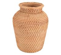 Cpolebev JarróN Tejido de RatáN JarróN de Arte DecoracióN de Mesa una Maceta para Plantas y Flores Maceta Caprichosa para DecoracióN del Hogar