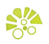 Cpolebev Juego de 10 Piezas de Regla de Retales de Costura de Forma Especial, Regla de Costura DIY, Herramienta de Retales, de Corte de Regla de EdredóN