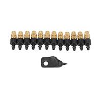 Cpolebev Juego De 12 De Cobre Boquilla De Rociado Ajustable Pulverizacion Atomizacion Cobre Efecto De Capilaridad Tomar 47 Fregaderos De Riego Ajustables En 1/4 Pulgada Barb