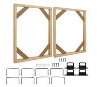 Cpolebev Juego de 2 Marcos de Lienzo de Madera Maciza para Bricolaje, de Lienzo de 16X20 Pulgadas, Barras de Madera para Pinturas Al óLeo, Impresiones y Carteles