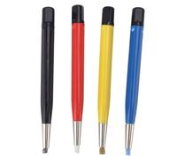 Cpolebev Juego de 4 Bolígrafos para Limpiar el Óxido del Reloj, Cepillos para Raspaduras, Portátiles, de Fibra de Vidrio, Nailon, Acero y Latón para Placas de Circuitos Eléctricos