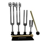 Cpolebev Juego de 4 Diapasones (4096C, MI528, 128C, OM136.1) para, para Chakra, Terapia de Sonido, Aliviador de EstréS