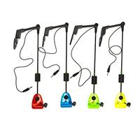 Cpolebev Juego de 4 Piezas de Swingers de Pesca Indicadores de Alarma de Mordedura de Pesca en Estuche con Cremallera Accesorios de Pesca de Carpa Swinger Iluminados con LED