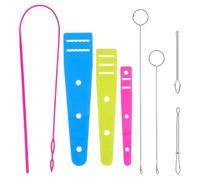 Cpolebev Juego de 8 Herramientas para Enhebrar Cordones Flexibles y Doblar Bucles de Costura para Chaquetas, Abrigos, Pantalones, Sudaderas y Suéteres