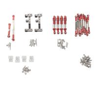 Cpolebev Juego de Amortiguadores de Montaje de Varilla de TraccióN de Varilla de DireccióN de Metal para C14 C24 C24-1 1/16 Piezas de ActualizacióN de Coche RC, 1