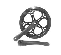 Cpolebev Juego de Bielas de Bicicleta Plegable 52T 170Mm Juego de Bielas de Bicicleta Placa de Dientes Bicicleta de una Sola Velocidad Accesorios de PiñóN con Orificio de Diamante