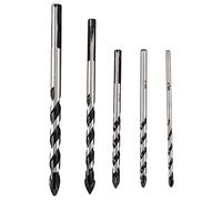 Cpolebev Juego de Brocas de Carburo de Tungsteno Multiusos de 5 Piezas Para Baldosas de Cerámica de Porcelana, Concreto, Ladrillo, Vidrio, Mampostería Plástica Y Madera