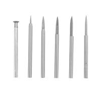 Cpolebev Juego de Brocas para Tallar Madera para Herramienta Rotativa, 6 Uds., Accesorios para Taladro de Grabado, Broca, Herramienta de Pulido para Manualidades en Madera, 3Mm