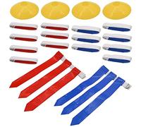Cpolebev Juego de Cinturones y de FúTbol de Bandera de 14 Jugadores, CinturóN para NiñOs o Adultos Jugadores de FúTbol de Bandera