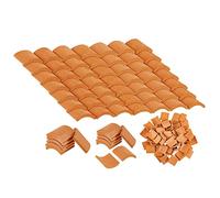 Cpolebev Juego de ConstruccióN de Tejas para Techo de 100 Uds., Tejas en Miniatura para Casa de MuñEcas, Tejas Falsas para Casa de MuñEcas, Accesorios para JardíN y Cocina