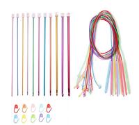 Cpolebev Juego de de Ganchillo Tunecinos de Ganchillo Afganos de Aluminio de 2-8 Mm, Juego de Agujas de Tejer de Tejido de Cable de PláStico de 3,5-12 Mm