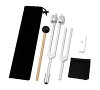 Cpolebev Juego de Diapasones de 528 HZ para CuracióN de Chakras OM136.1 Hz para ReparacióN de Instrumentos de CuracióN de Sonido con Soporte para DiapasóN B