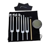 Cpolebev Juego de Diapasones para Curación de 128 Hz, 136 Hz, 256 Hz, 384 Hz y Activador de Disco de Hockey para Curación, Terapia de Sonido y Mantenimiento del Cuerpo.