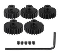 Cpolebev Juego de Engranajes de Piñón de Acero Endurecido 32P, Orificio de 1/8 de Pulgada y 3,175 Mm, 20T, 21T, 22T, 23T, 24T con Llave Hexagonal para Motor de Cepillo Sin Escobillas RC