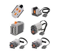 Cpolebev Juego de Funciones de Potencia L Motor Servomotor Caja de Batería Velocidad IR Receptor de Control Remoto Bloques de Construcción Estilo A