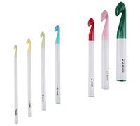Cpolebev Juego de Ganchillo, Gancho de Ganchillo con Manejar de PláStico de 7/8/9/10/12/15/20 Mm Agujas de Tejer Herramienta de Cabeza Gruesa Accesorios de Manualidades de Bricolaje