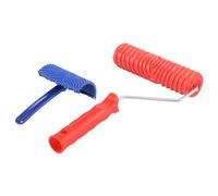 Cpolebev Juego De Herramienta De Patron De Imitacion De Madera Eg300T 7 Pulgadas Rodillo De Goma + Ms16 Herramienta De Grano De Madera Realista Imitacion Recubrimiento De Grano