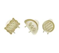 Cpolebev Juego de Mini Moldes para Tartas Manuales, Prensa para Tartas de Bolsillo de CelosíA, Molde para Masa de PláStico ABS Duradero