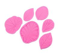 Cpolebev Juego de Moldes de Venas de Silicona para Flores, Molde de Venas de Flores para Fondant, Molde de Orquídeas de Tulipán y Hojas, Herramientas de Decoración de Pasteles