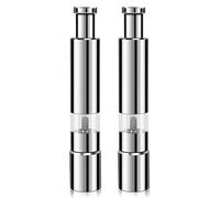 Cpolebev Juego de Molinillo de Sal y Pimienta, Molinillo de Sal y Pimienta de Acero Inoxidable OperacióN Duradera con una Mano de Sal y Pimienta Paquete de 2