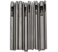 Cpolebev Juego de Perforadores Huecos Redondos de 14 Piezas, Herramienta de PerforacióN Artesanal de, Herramienta Cortadora de Agujeros Huecos para Bandas de Reloj, Cinturones de Lona