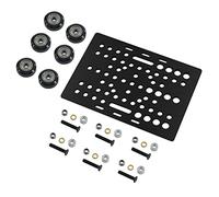 Cpolebev Juego de Placas de PóRtico con Ranura en V de 20-80Mm con Juego de Pom de Rueda en V SóLida con Ranura en V para Perfiles, Pieza de MáQuina CNC, Piezas de Impresora 3D