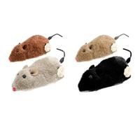 Cpolebev Juguete para Gatos Mecanismo Resorte Poder Resorte RatóN de Peluche Juguete Movimiento Rata Perro Juguete para Jugar Mascotas Juguetes Interactivos Suministros para Mascotas