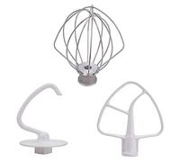 Cpolebev K45DH Gancho para Amasar K45B Batidor Plano Revestido K45WW Alambre para Batidora Apto para Batidora con TazóN de 4.5Qt 5 Qt para Kitchen Aid
