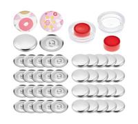 Cpolebev Kit de 100 Juegos de Botones de Cubierta con Herramientas, Kit para Hacer Botones de Tela, Fabricante de Botones con Parte Posterior Cubierta de Tela, B