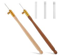 Cpolebev Kit de 2 de Tambor para Bordar, con de Madera, para Bordado, Lentejuelas, Abalorios y Tejido
