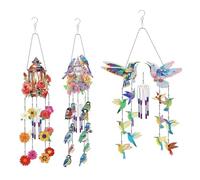 Cpolebev Kit de Carillón de Viento con Pintura Artística de Diamantes con Puntos de Bricolaje, Pinturas Tridimensionales de Puntos de Diamantes de Atrapasueños de Ensueño A