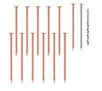 Cpolebev Kit de Clavos de Cobre de 14 Piezas para Matar Árboles, Clavos de Cobre Puro de 3,5 Pulgadas A Granel, Clavos de Hardware para Eliminación de Tocones para Árboles