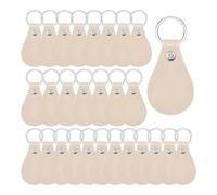 Cpolebev Kit de de de 30 Piezas para Manualidades DIY, Llaveros en de de PU con Remaches y Llaveros para Grabar