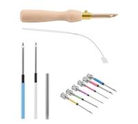 Cpolebev Kit de Herramientas de Punzonado de 11 Uds., Aguja de PunzóN y Enhebrador de Aguja, Herramientas de Punto de para Bordar