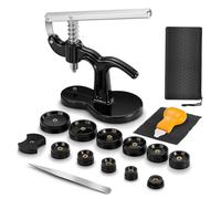 Cpolebev Kit de Herramientas de Repuesto de Pilas de Reloj de 17 Piezas con Prensa de Reloj y Herramienta de Extracción Trasera para Tipo de Relojes